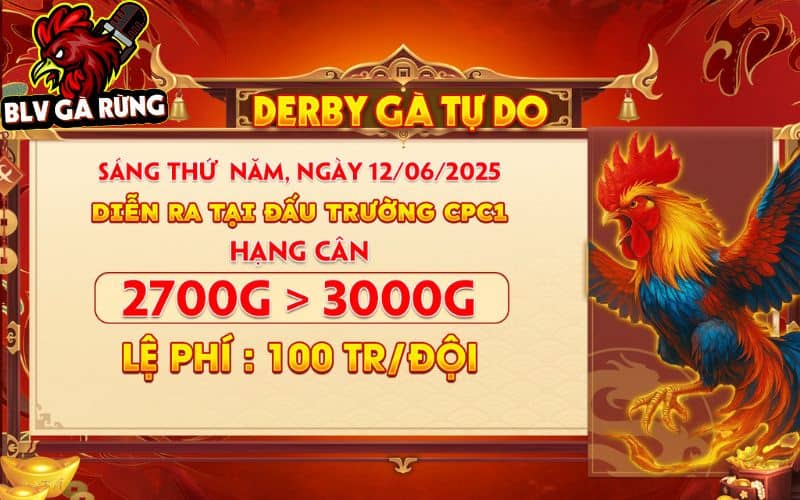 [Thông Báo] Giải Derby Gà Nòi Tại CPC1 Ngày 12/6/2025
